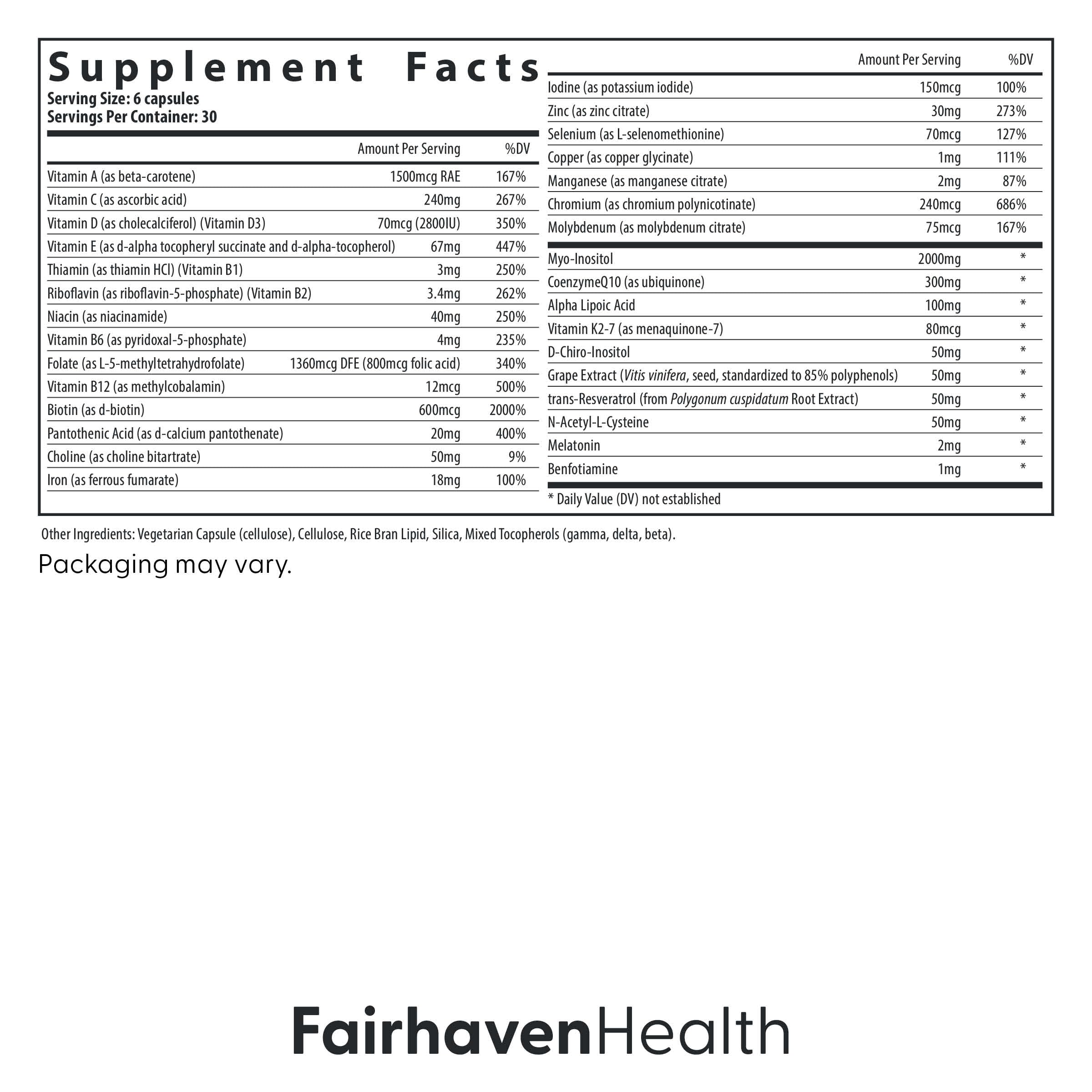 Fairhaven Health FH Pro for Women | Fertility Support & Regular Cycles | 180 Capsules