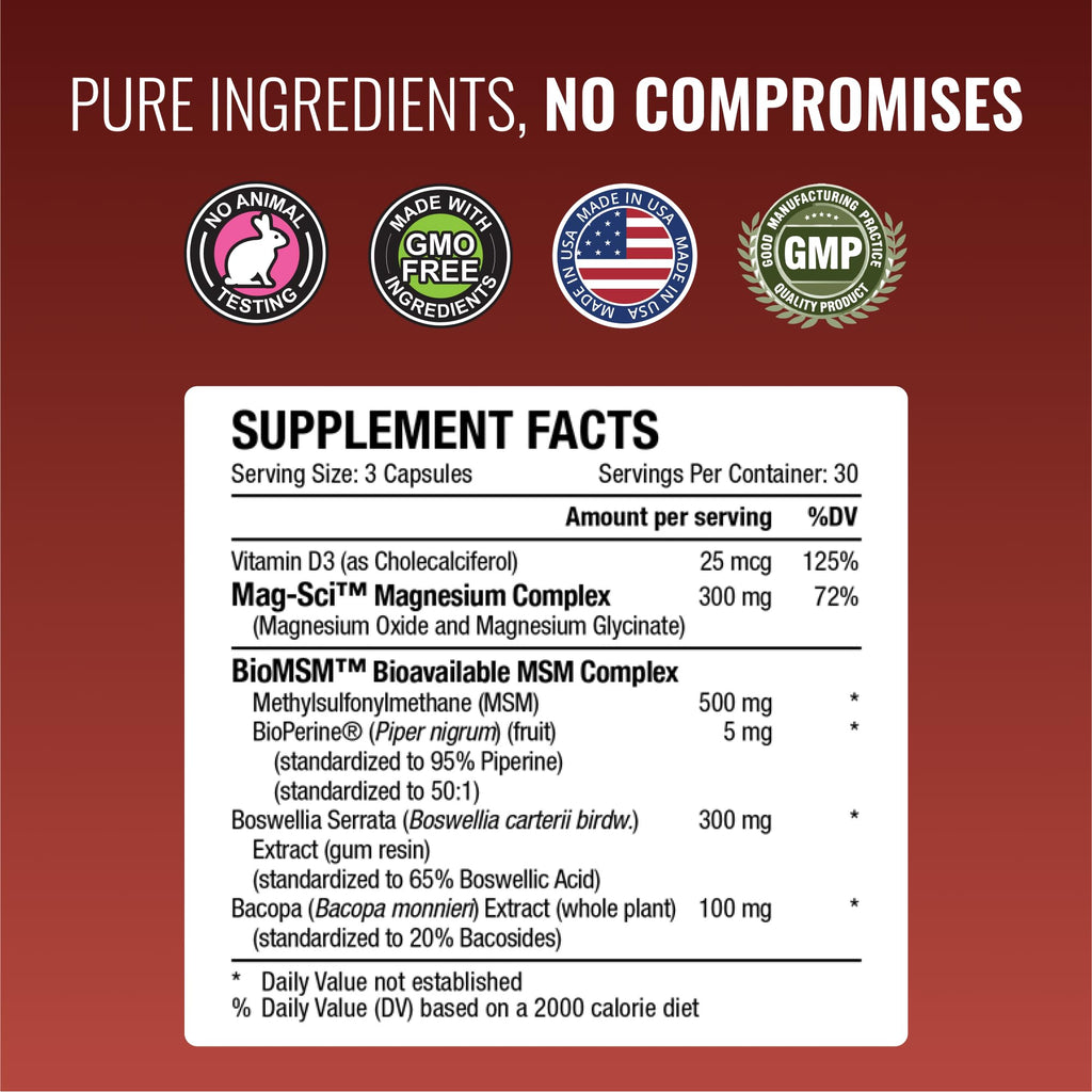 Approved Science Fibroprin - Ease Nerve & Muscle Aches | 90 Capsules | Made in USA
