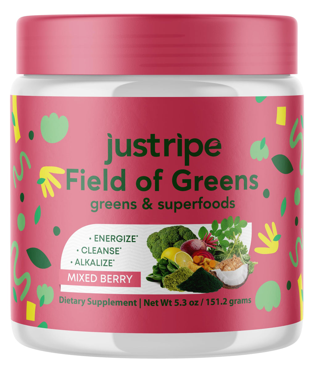 Field of Greens Superfood Powder - Organic Spirulina, Beet Root, Probiotic, Mixed Berry