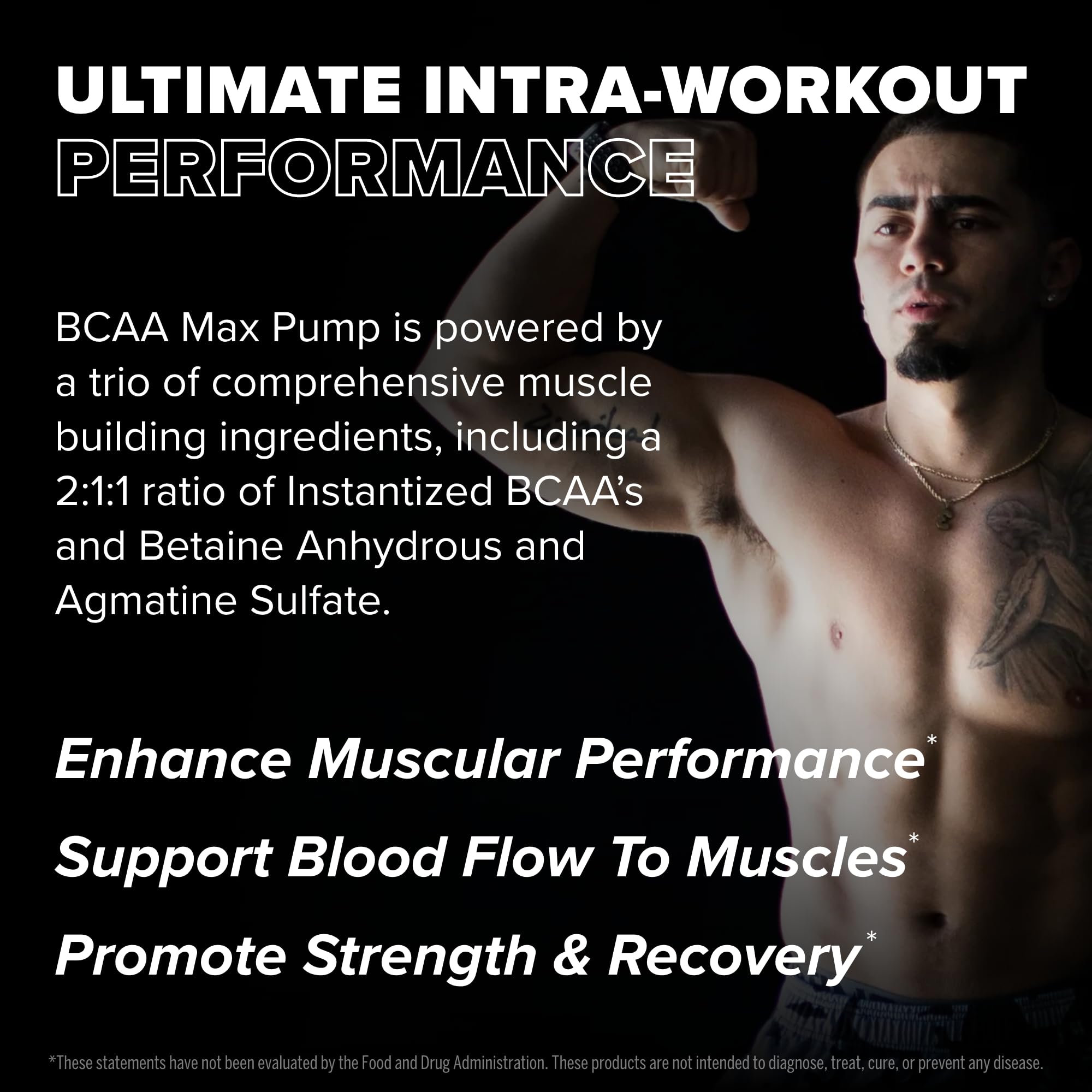 FINAFLEX BCAA MAX PUMP Peach Mango 10.4 oz - 30 Servings | 2:1:1 BCAAs + Betaine Anhydrous