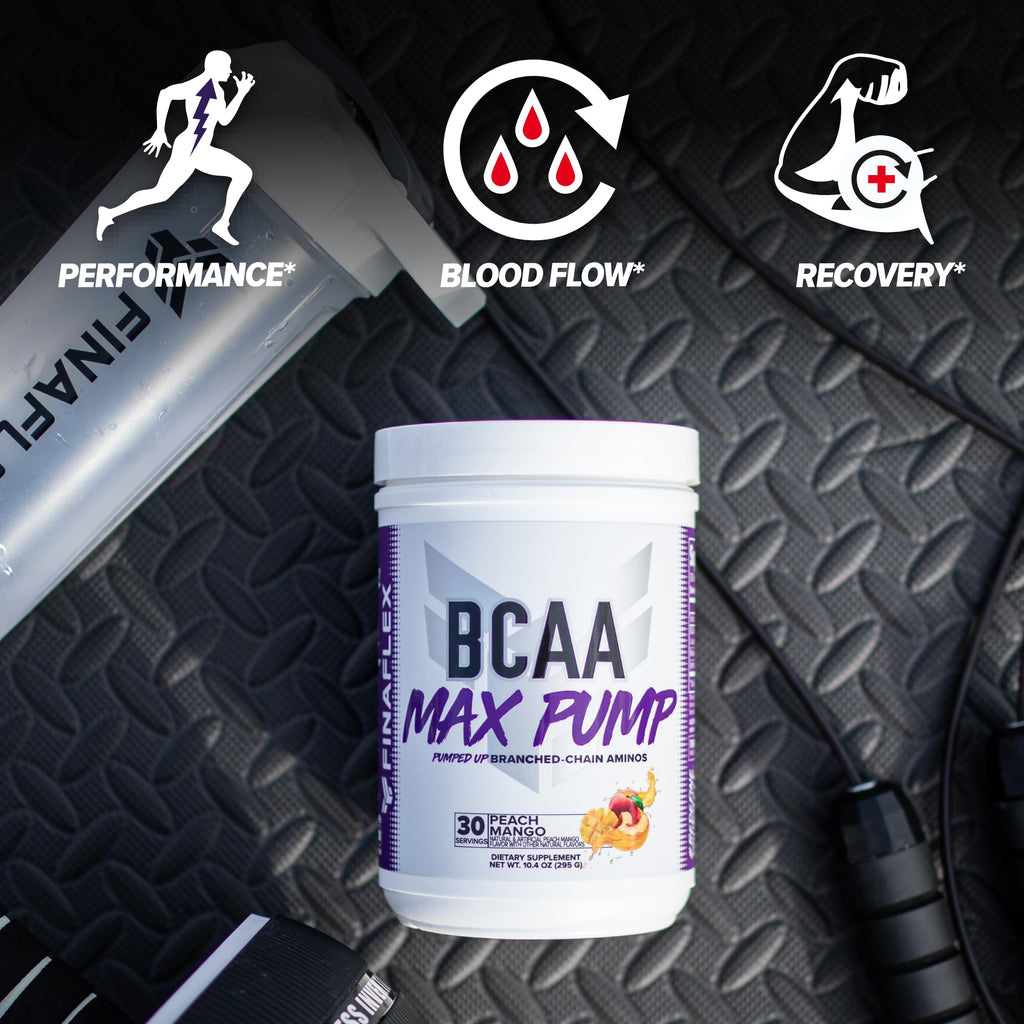 FINAFLEX BCAA MAX PUMP Peach Mango 10.4 oz - 30 Servings | 2:1:1 BCAAs + Betaine Anhydrous