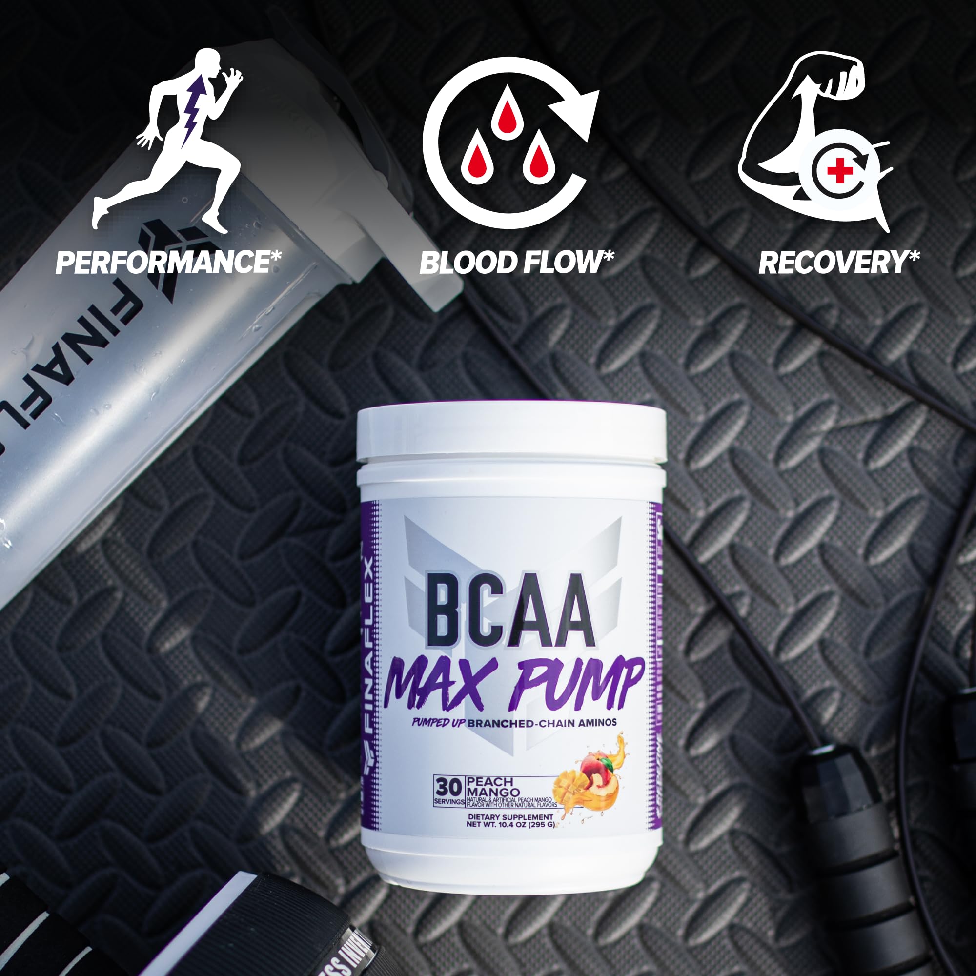FINAFLEX BCAA MAX PUMP Peach Mango 10.4 oz - 30 Servings | 2:1:1 BCAAs + Betaine Anhydrous