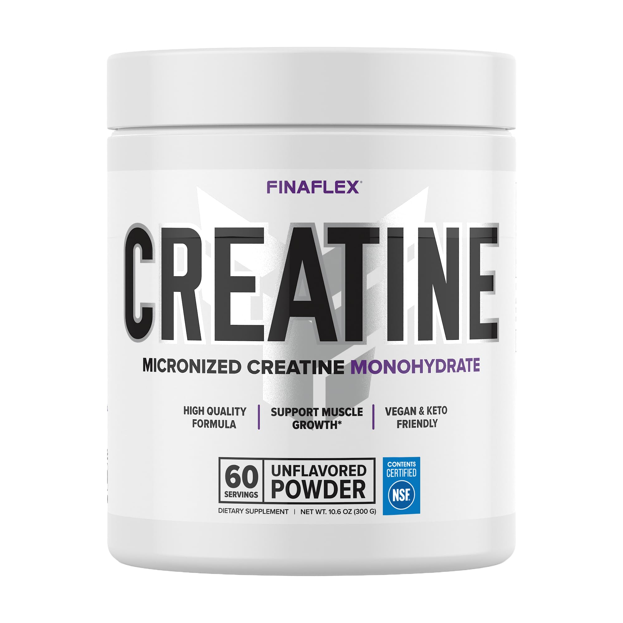 FINAFLEX Pure Creatine Unflavored - 10.6 oz (60 Servings) | NSF Certified