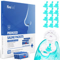 FireAnt 100 Saline Packets + 12 Reusable Navage Pods for Nasal Care