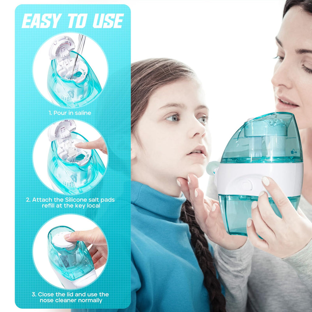 FireAnt Silicone Saline Pod Refills for Navage Nasal Care (Blue & White, 16 Pack)