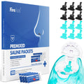 FireAnt 100 Saline Packets & 12 Reusable Saline Pods Refills Set for Navage Nasal Care