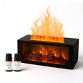 Fireplace Flame Diffuser & Humidifier – 4-in-1 Ultrasonic Aroma Mist with Remote and 7-Color LED Flame