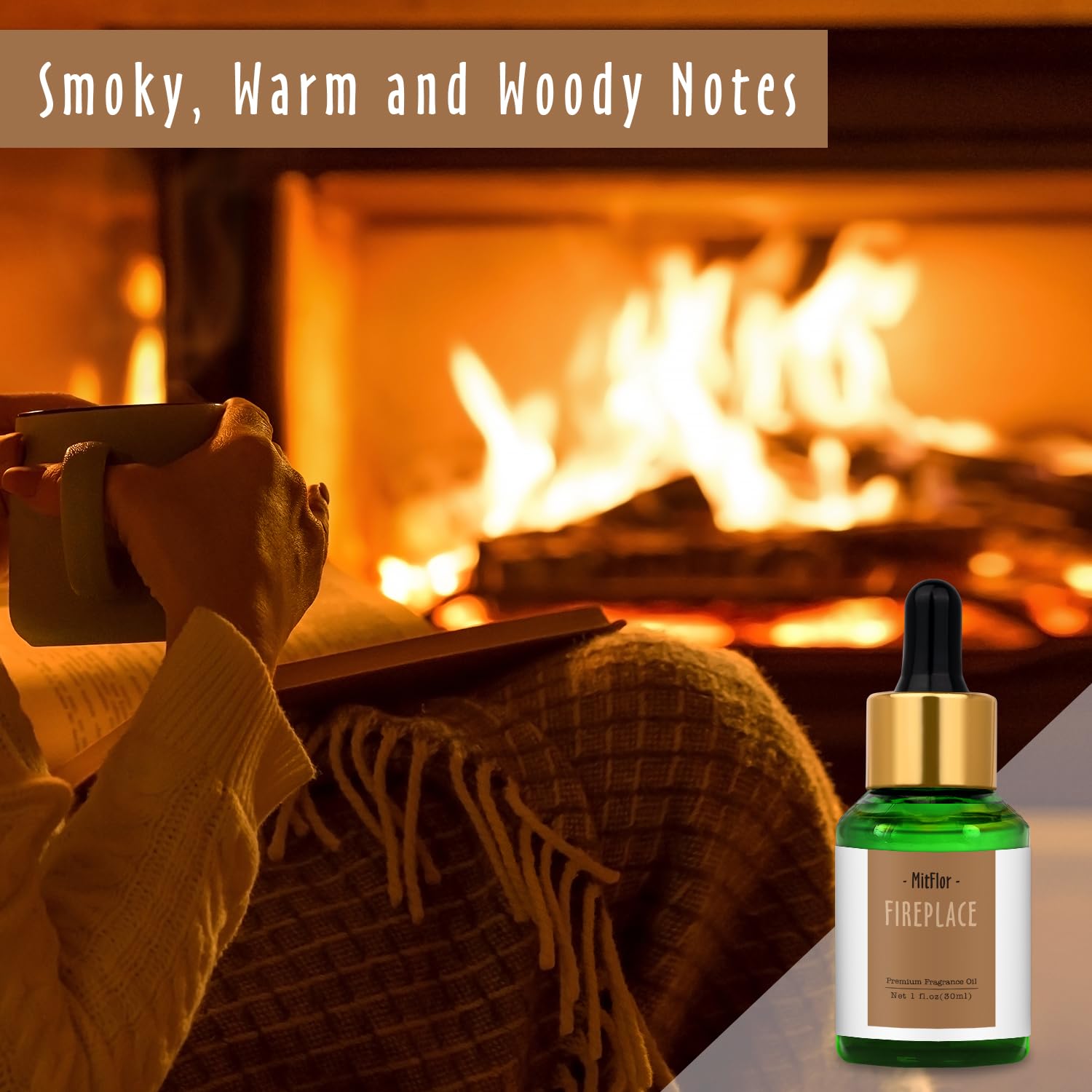 Fireplace Fragrance Oils – MitFlor 30ml for Diffuser, Candle & Soap