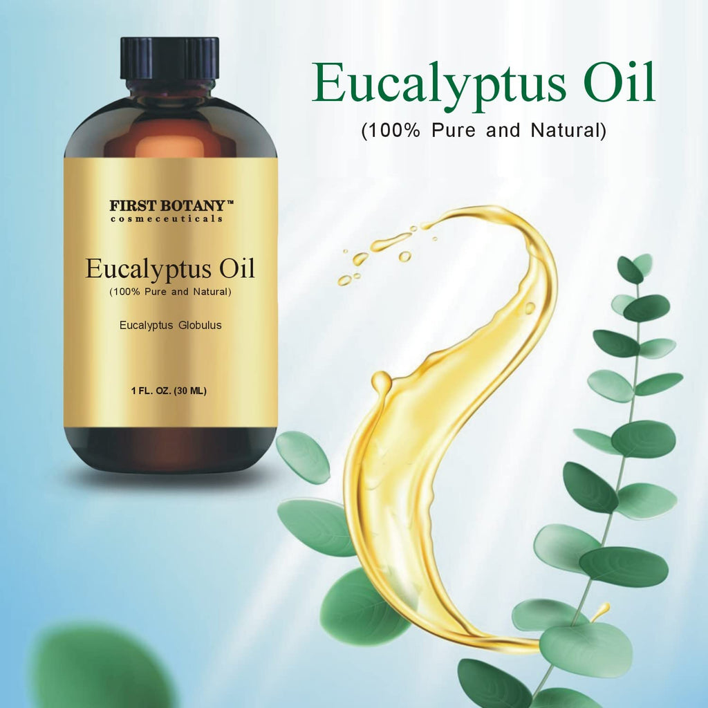 First Botany 100% Pure Eucalyptus Oil – Therapeutic Grade Essential Oil, 1 fl oz