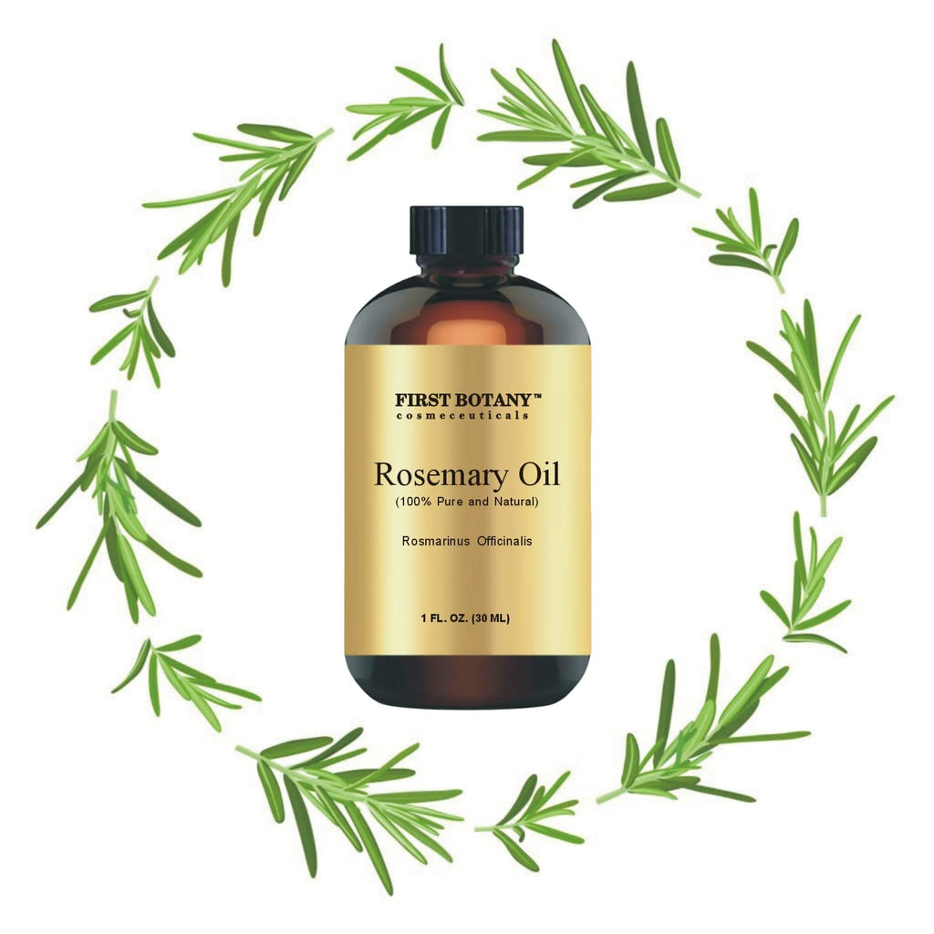 First Botany 100% Pure Rosemary Essential Oil – 1 fl oz for Aromatherapy, Massage & Household Use