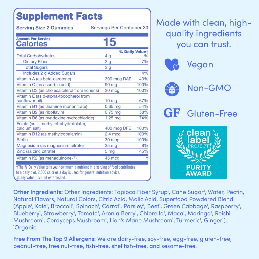 FIRST DAY Multivitamin for Men with Organic Fruit & Veggie Blend | 13 Key Nutrients