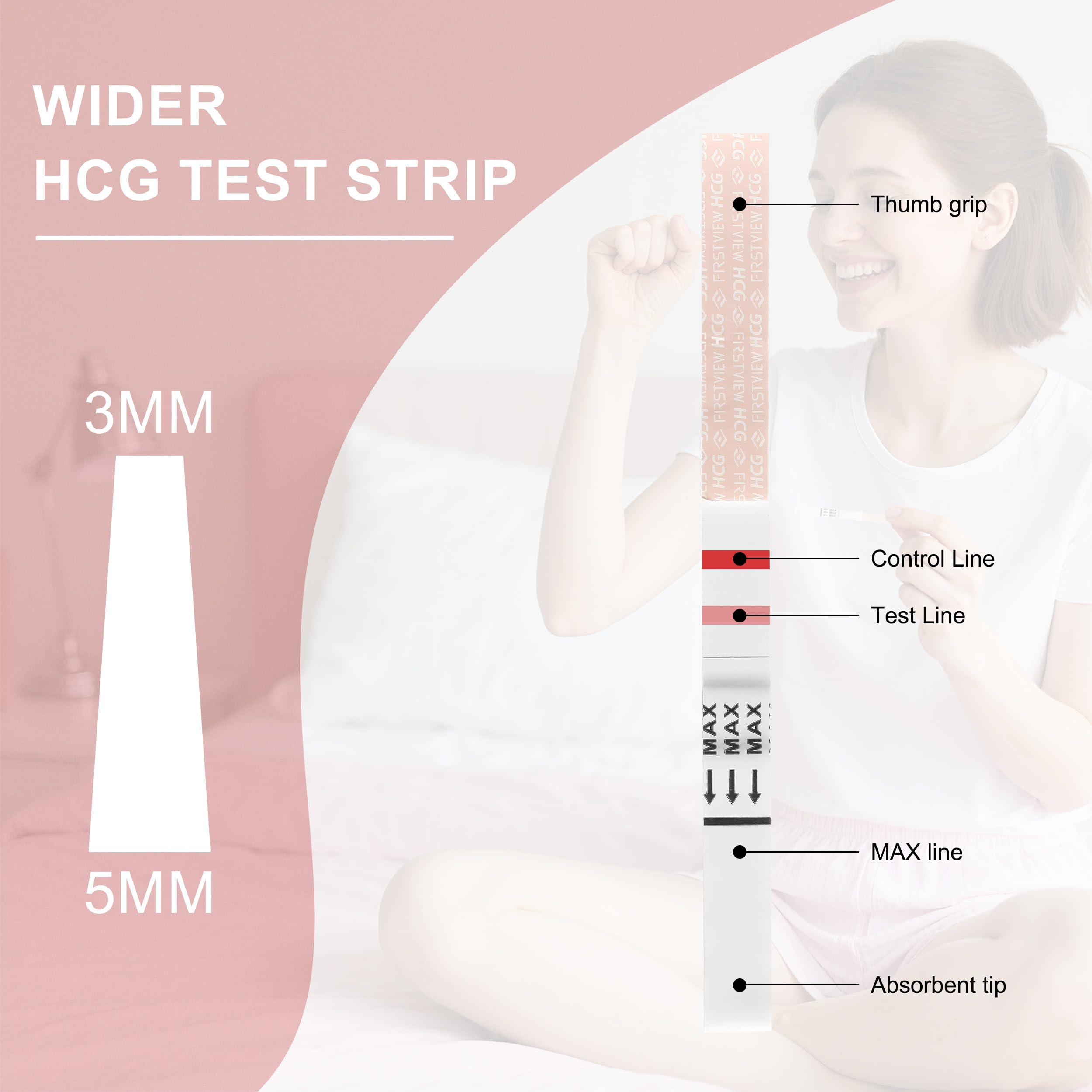 FIRSTVIEW Pregnancy Test Kit – 15 Strips, 5-Minute Results, Discreet Home Use