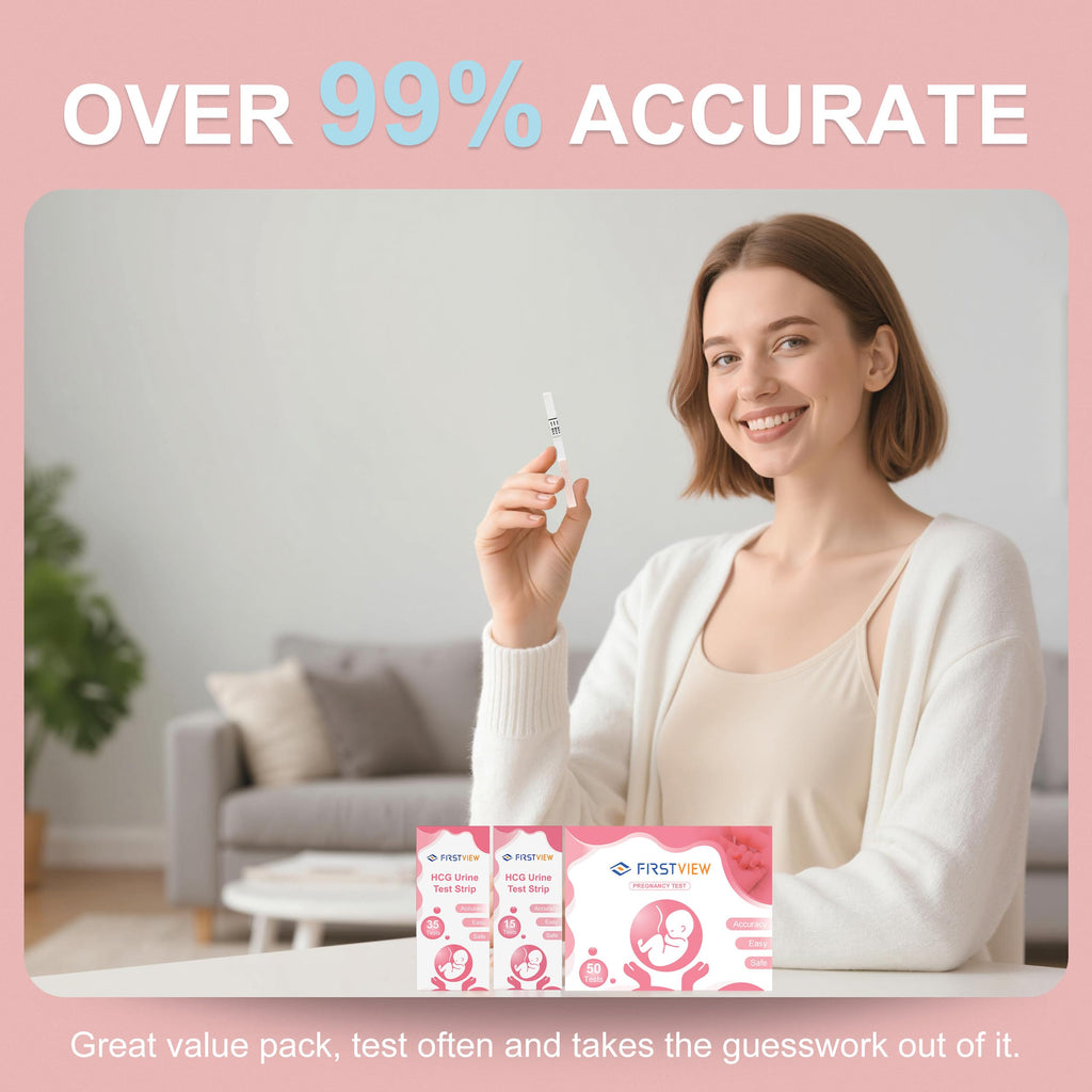 FIRSTVIEW Pregnancy Test Kit – 15 Strips, 5-Minute Results, Discreet Home Use