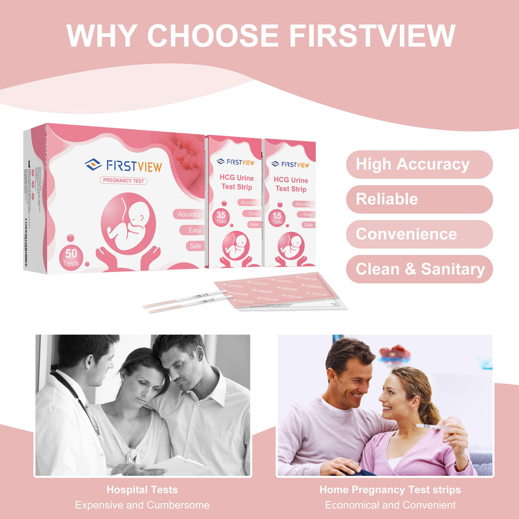 FIRSTVIEW Pregnancy Test Kit – 15 Strips, 5-Minute Results, Discreet Home Use