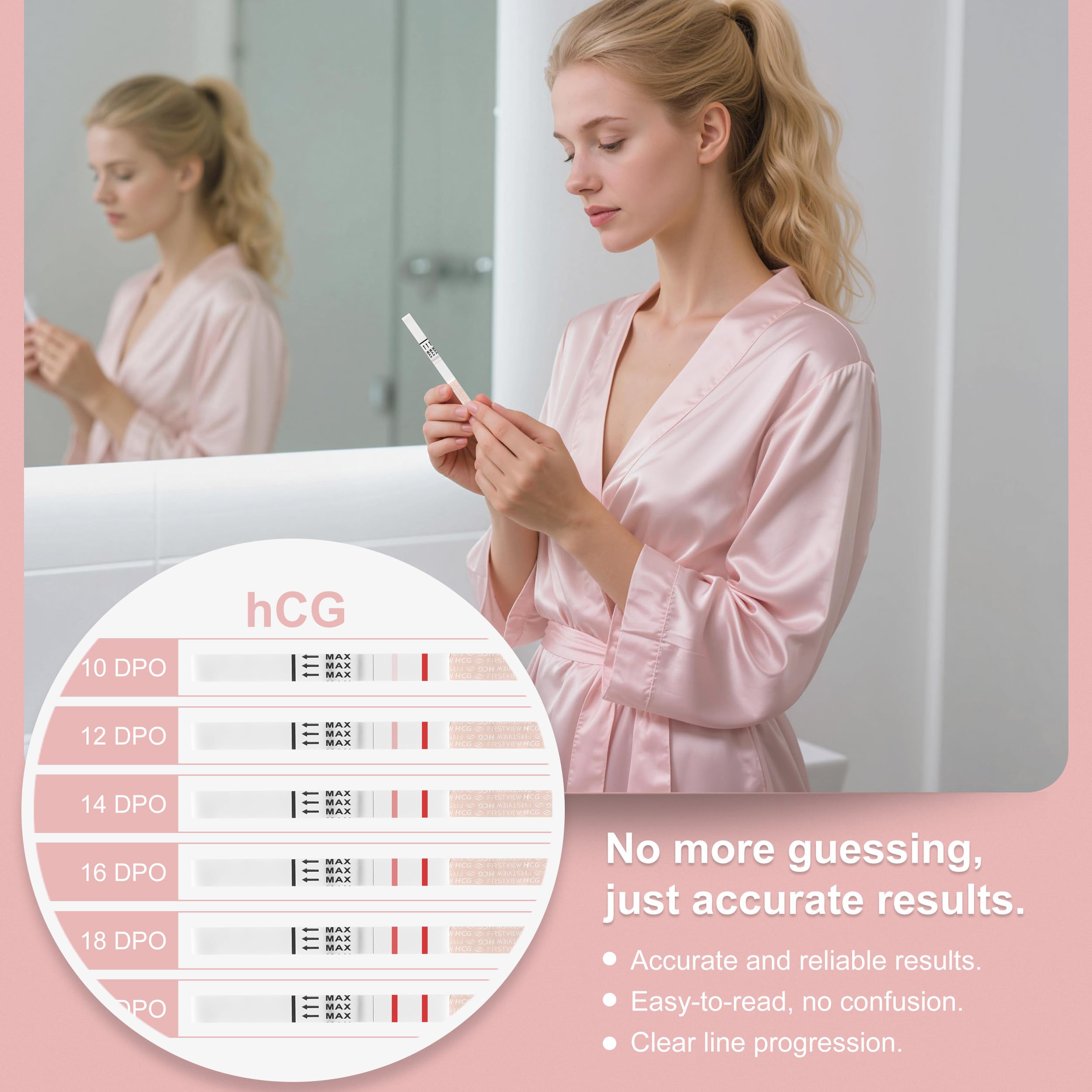 FIRSTVIEW Pregnancy Test Kit – 15 Strips, 5-Minute Results, Discreet Home Use