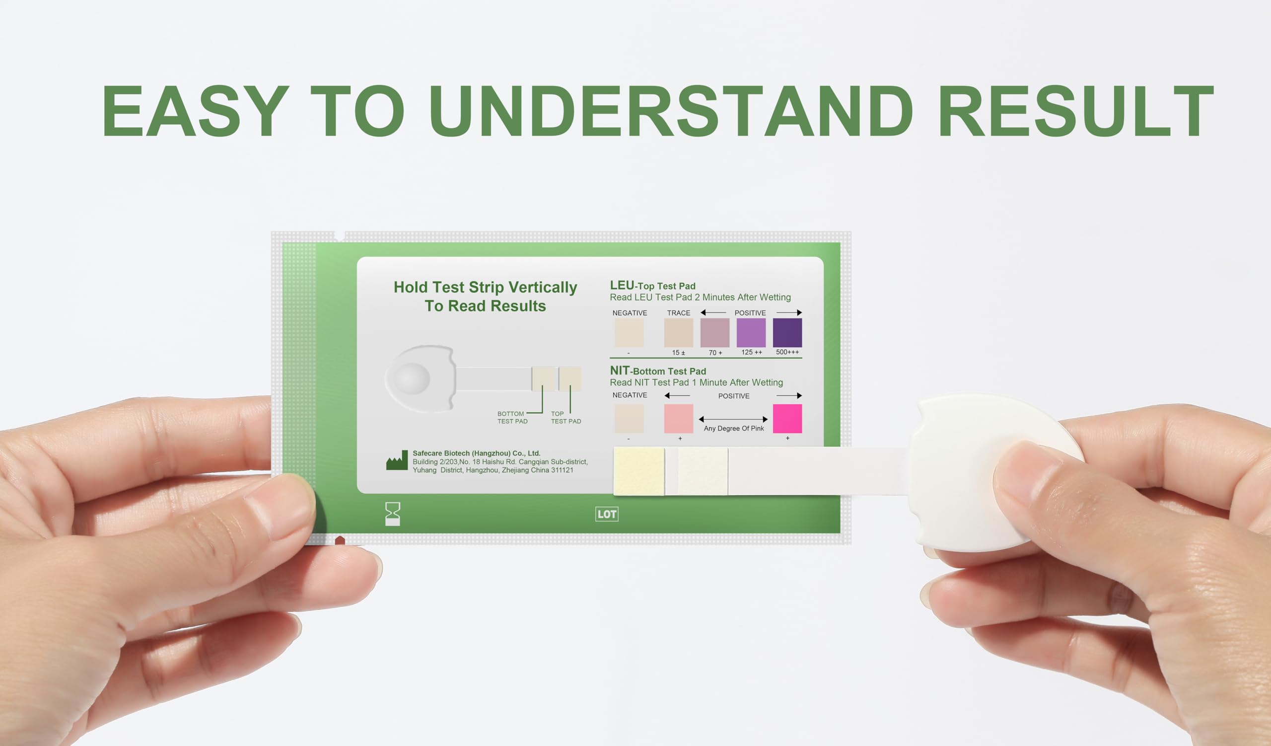 FIRSTVIEW UTI Test Strips – Leukocytes & Nitrites, 2-Minute Results (5 Pcs)