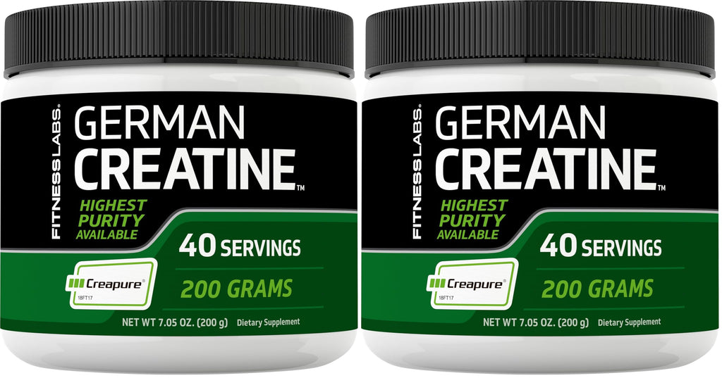Fitness Labs German Creatine Powder – Creapure Monohydrate, 7.05 oz, Pack of 2