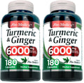 FITO MEDIC'S Lab | Turmeric and Ginger Supplement | 6000 mg | 180 Caps | Ultra high Absorption, s. (Pack of 2)