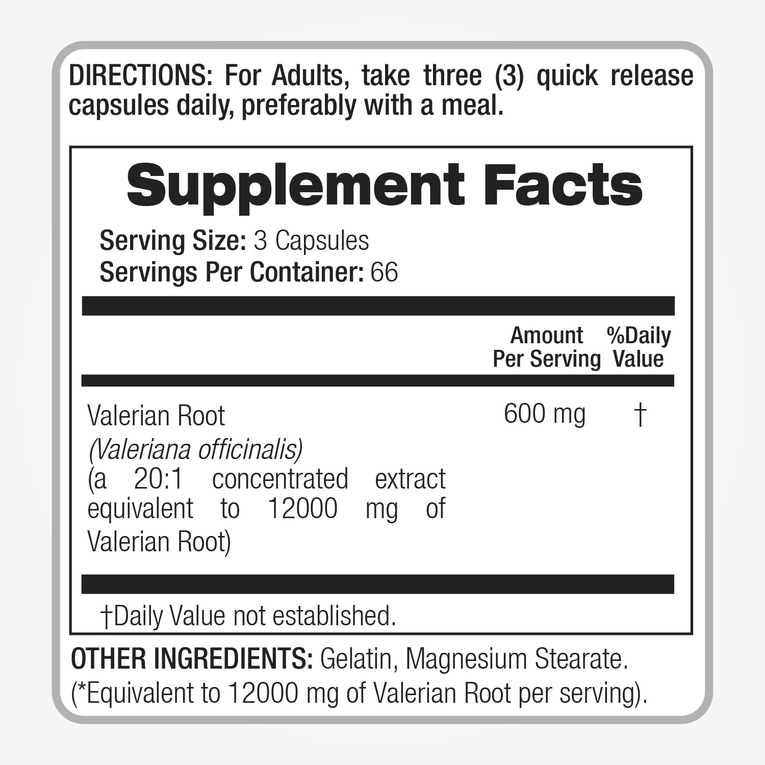 FITO MEDIC'S Lab Valerian Root Capsules – 200 Caps, 12000 mg (Pack of 2)
