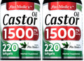 FITO MEDIC'S Lab Castor Oil Pills | 220 Softgels 1500 mg | Castor Oil Softgels Ultra High Absorption (Pack of 2)