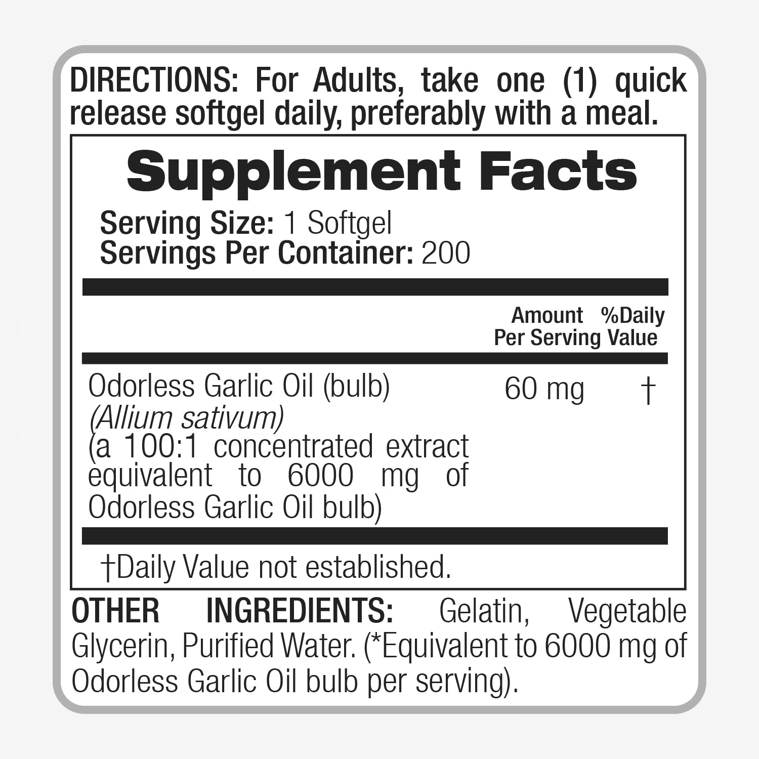 FITO MEDIC'S Lab | Garlic Supplements | Garlic Pills | Odorless Garlic | 200 Softgels