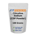 FitPowders Citicoline Powder – CDP Choline Sodium, 100g with Scoop | Pure, Non-GMO