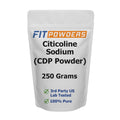 FitPowders Citicoline Powder – CDP Choline Sodium (250g) with Scoop | Pure, Vegan