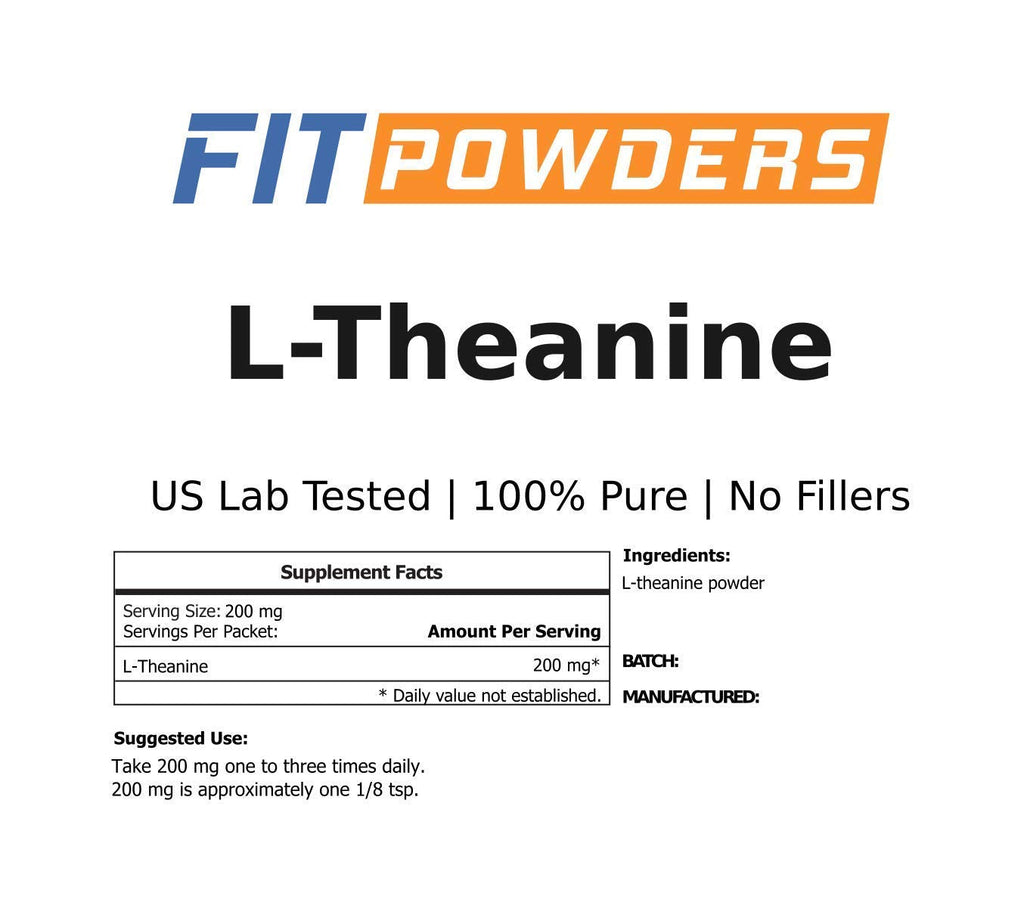 FitPowders L-Theanine Powder 500g | Pure, Non-GMO, Vegan, Gluten Free