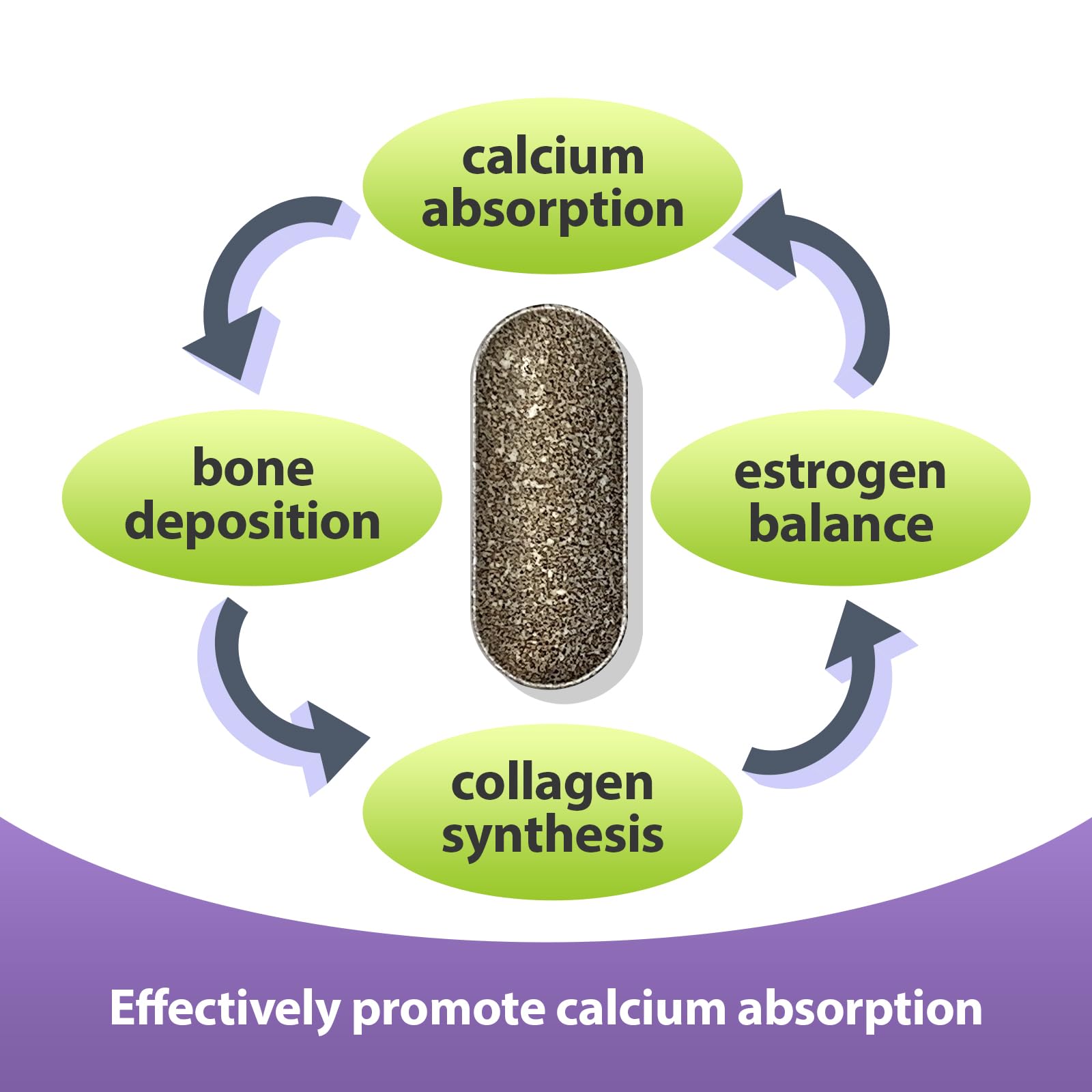 FitRx EuBone Calcium + Magnesium with Vitamin D3 & K2 – 30 Servings (Plant-Based Minis)