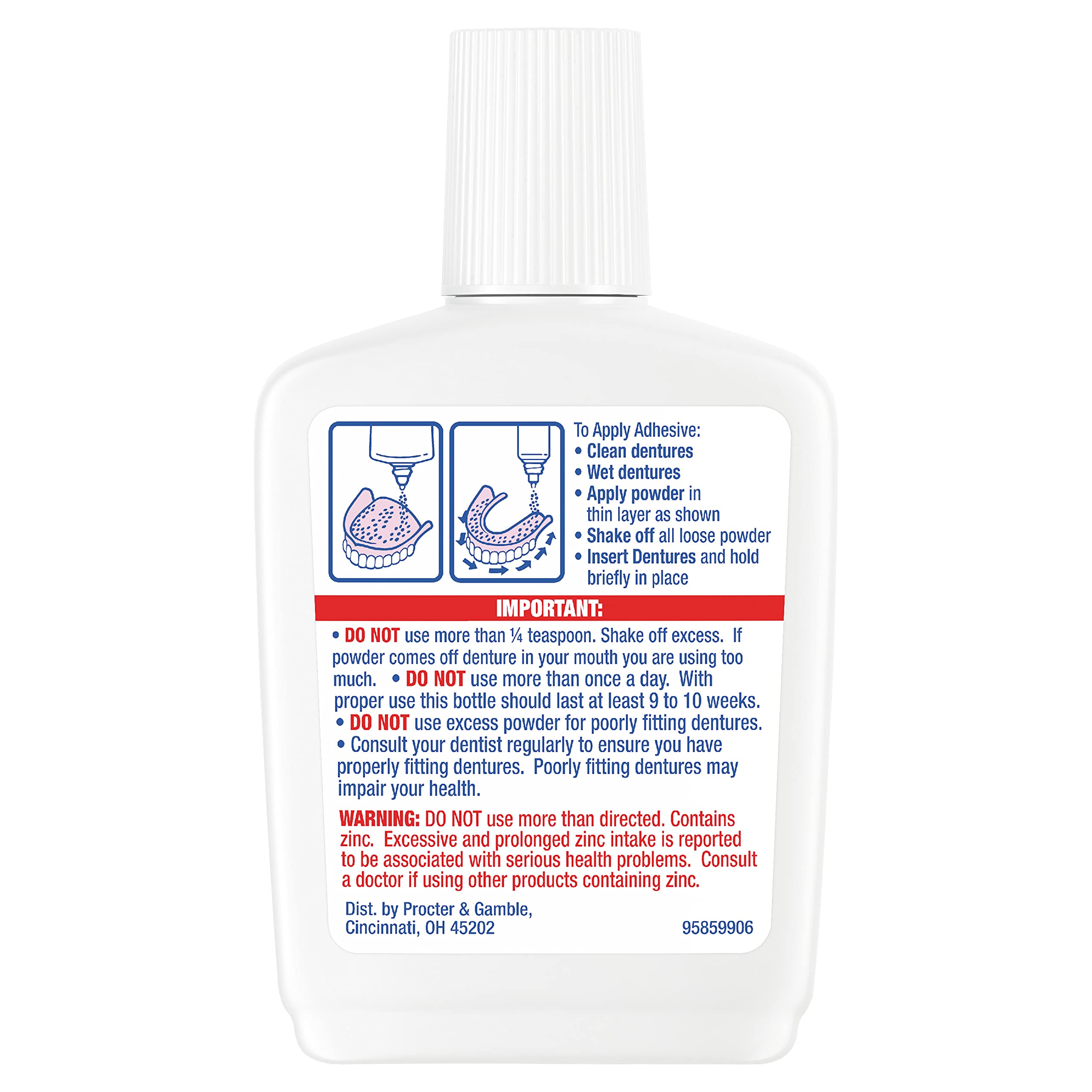 Fixodent Denture Adhesive Powder Extra Hold - 1.6 Oz