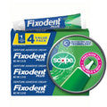 Fixodent Plus Scope Secure Denture Adhesive 2.0oz Pack of 4