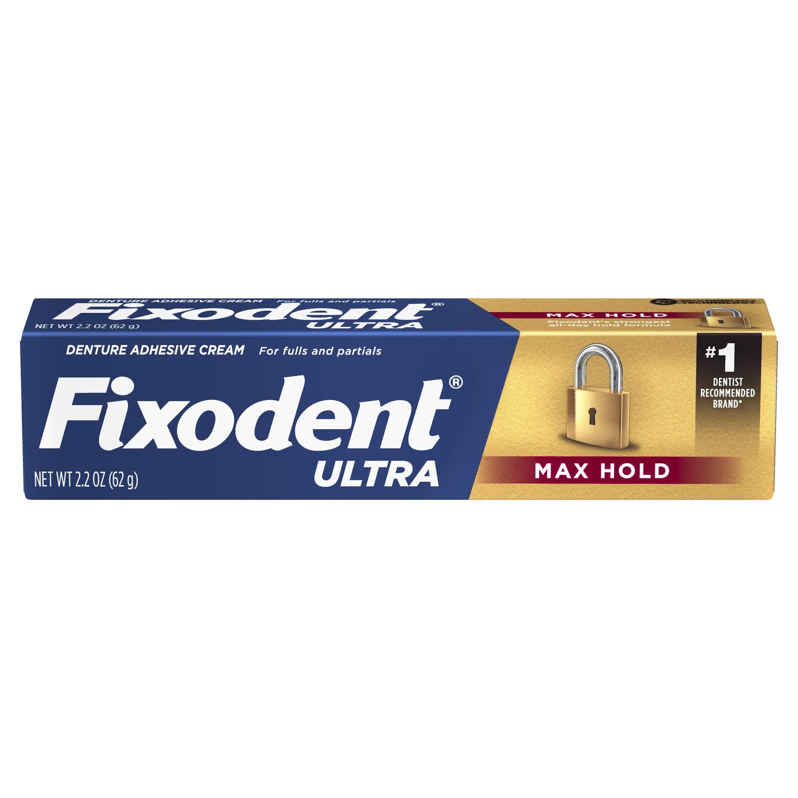 Fixodent Ultra Max Hold Denture Adhesive – 2.2 oz (Pack of 7)