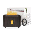 Flame Diffuser for Essential Oils – 200ml Ultrasonic Aroma Diffuser with Auto-Off (Dark Wood Grain)