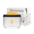 Flame Diffuser for Essential Oils | 200ml Ultrasonic Aromatherapy Diffuser with Auto-Off - Quiet Humidifier for Home, Office, Bedroom (White)