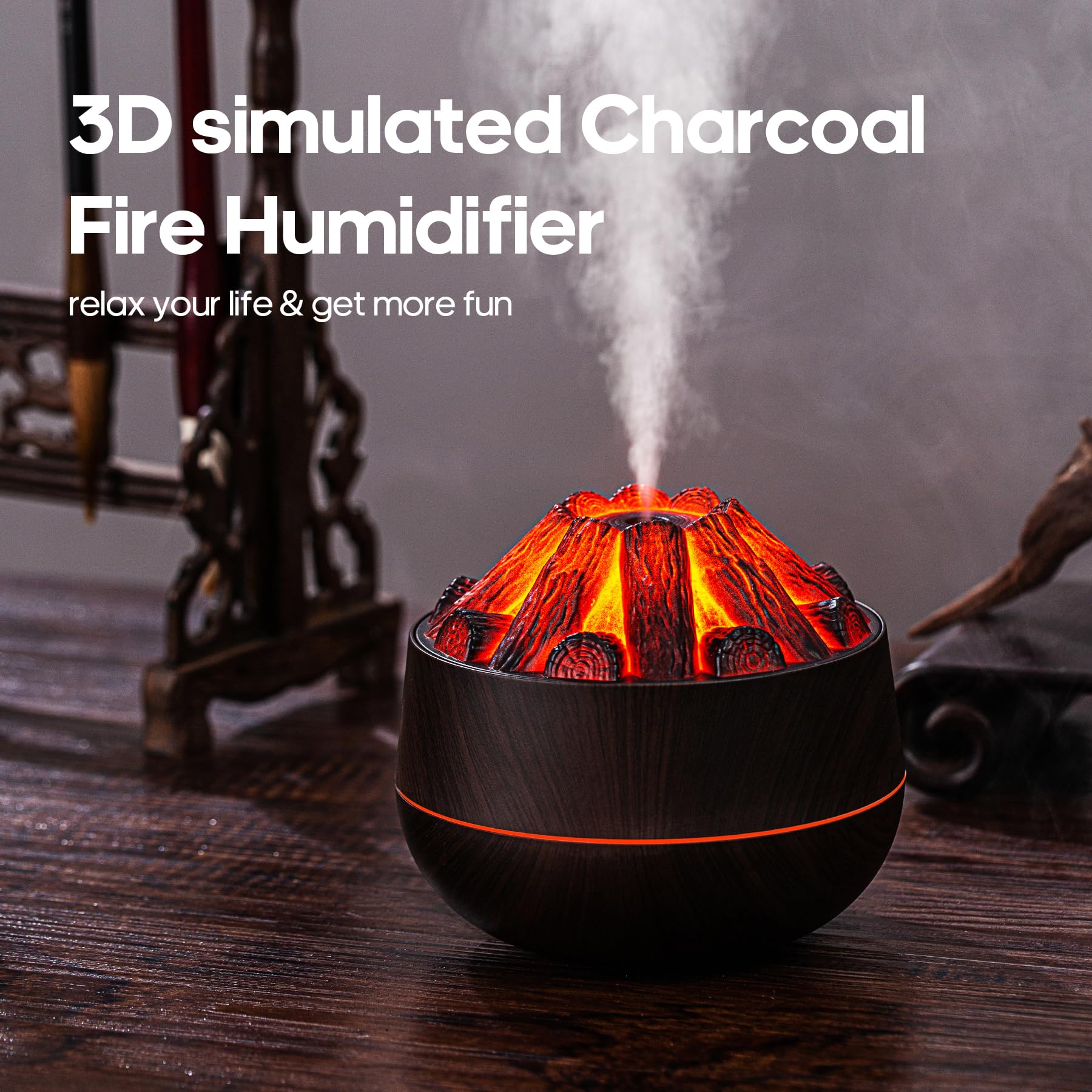 Flame Essential Diffuser 300ml – Ultra-Quiet Aromatherapy