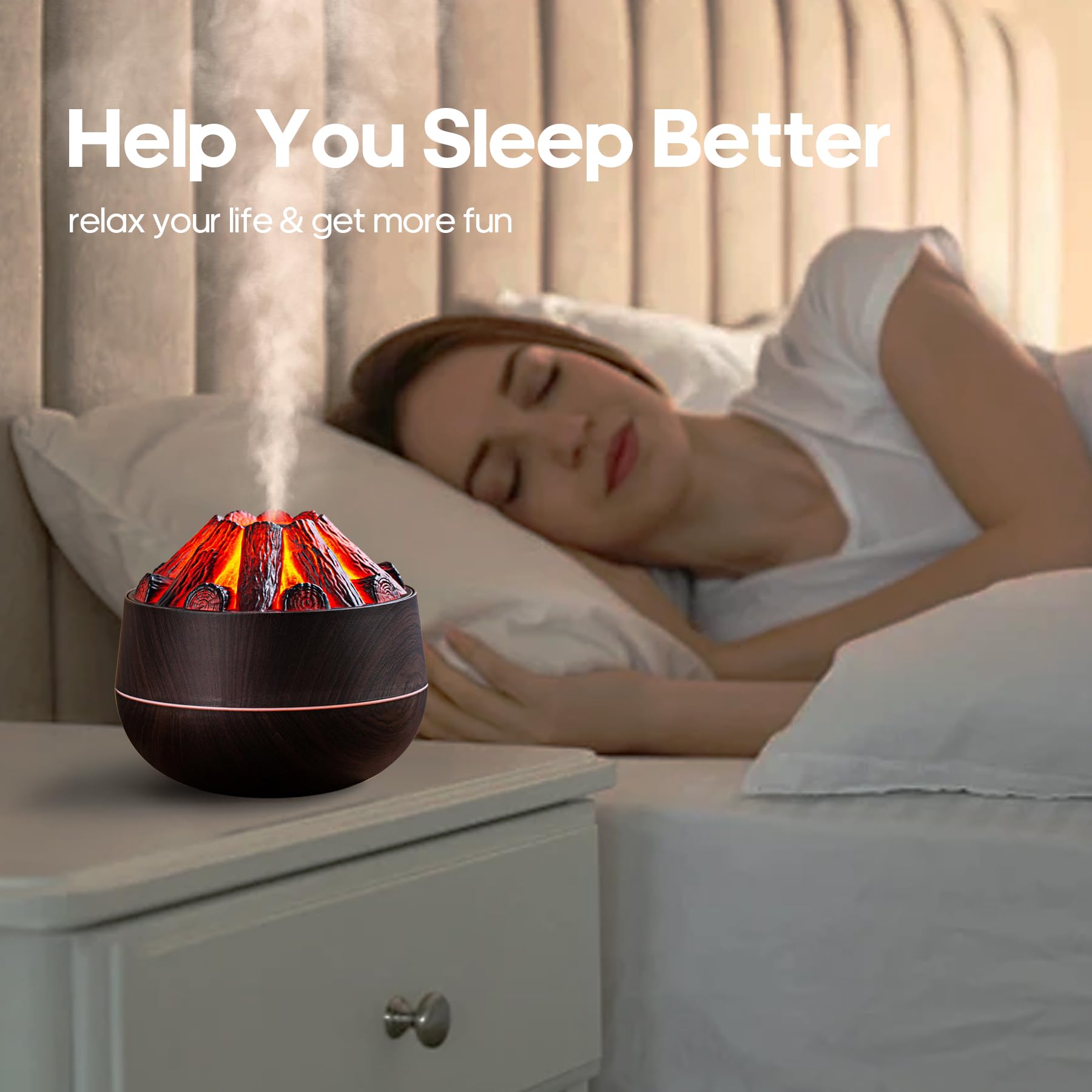 Flame Essential Diffuser 300ml – Ultra-Quiet Aromatherapy