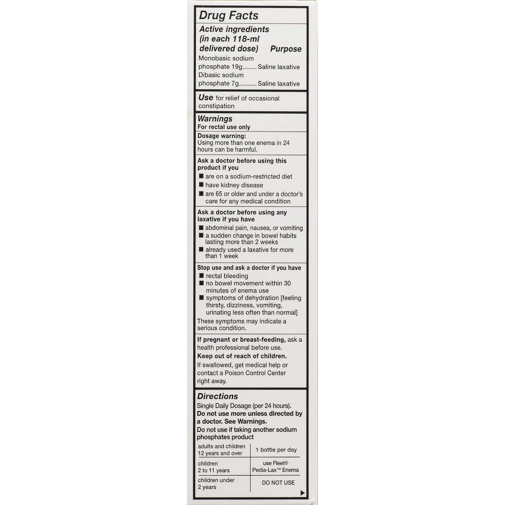 Fleet Adult Enema 2 Pack – Gentle, Pre-Filled Saline Enemas for Convenience