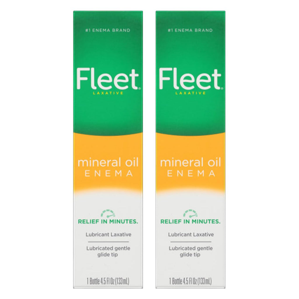 Fleet Laxative Mineral Oil Enema – Gentle, Fast Relief (2 x 4.5 fl oz) | Doctor-Recommended