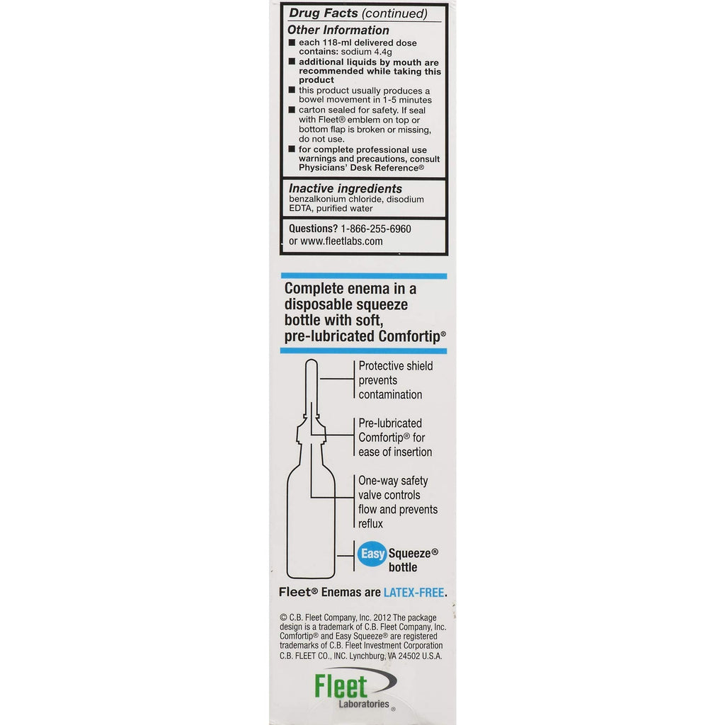 Fleet Adult Enema 2 Pack – Gentle, Pre-Filled Saline Enemas for Convenience