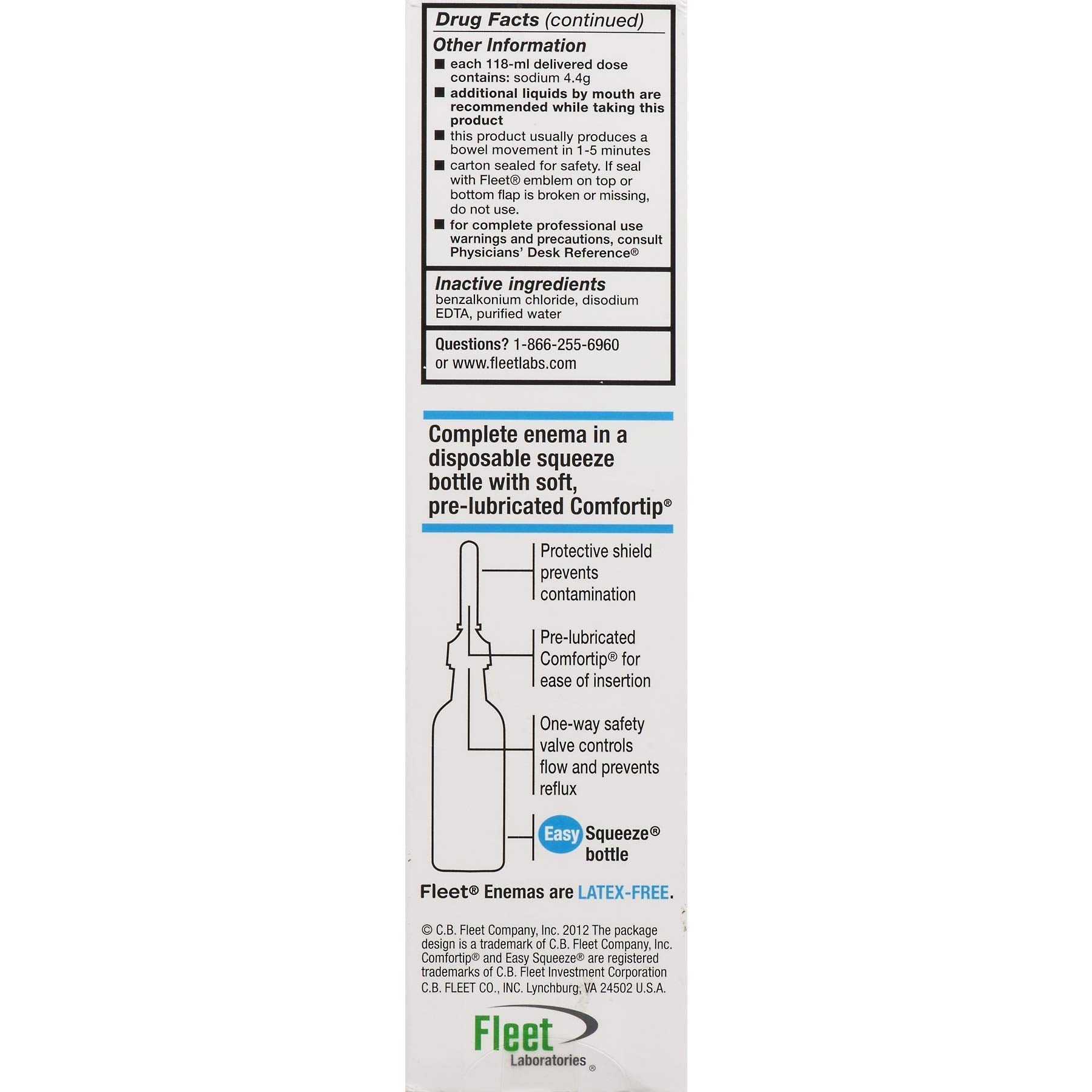 Fleet Adult Enema 2 Pack – Gentle, Pre-Filled Saline Enemas for Convenience