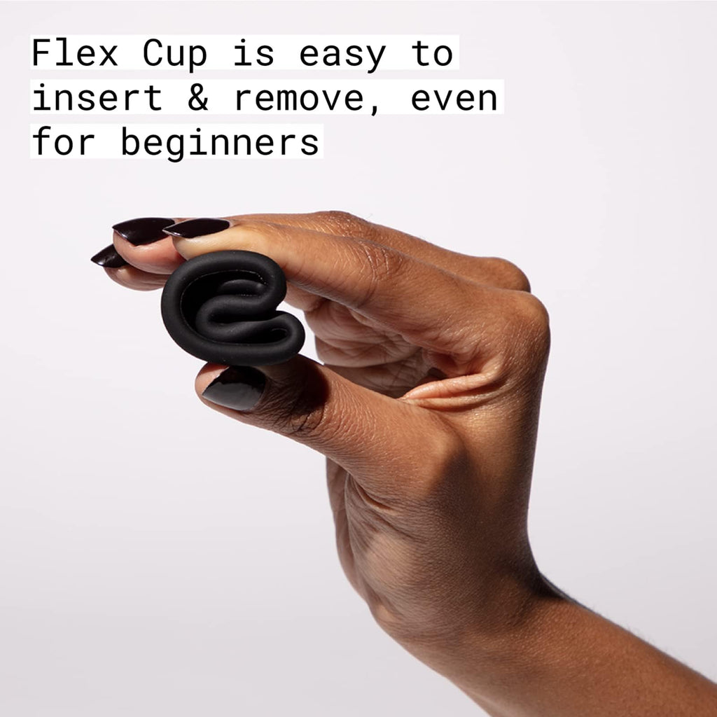 FLEX Flex Cup Starter Kit (Full Fit Size 02) | Reusable Menstrual Cup + 2 Free Discs | Pull-Tab Removal