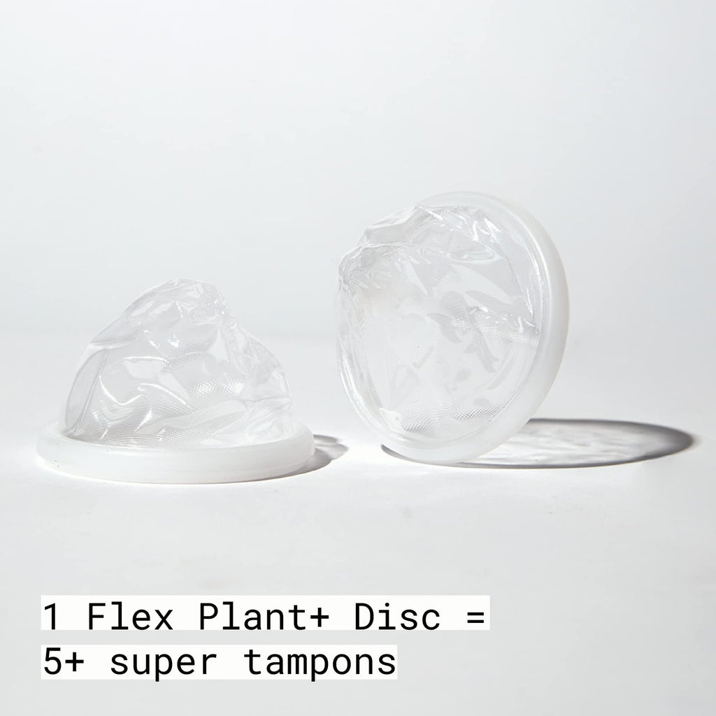 FLEX Plant Plus Disc | Plant-Based Menstrual Disc (12 Count) — Capacity of 5+ Super Tampons