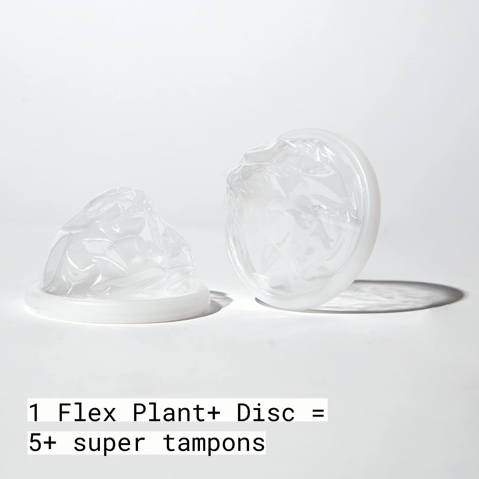 FLEX Plant Plus Disc | Plant-Based Menstrual Disc (12 Count) — Capacity of 5+ Super Tampons
