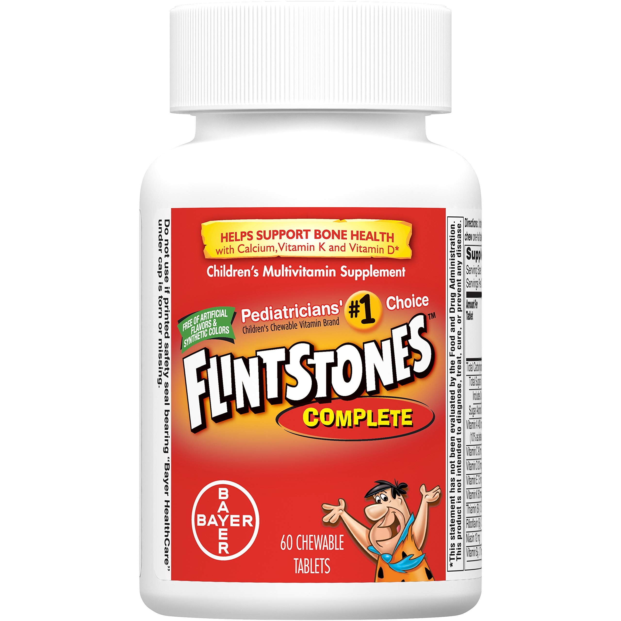 Flintstones Complete Multivitamin Chewables – 60 Count Per Bottle, Pack of 2 | Kids Vitamins