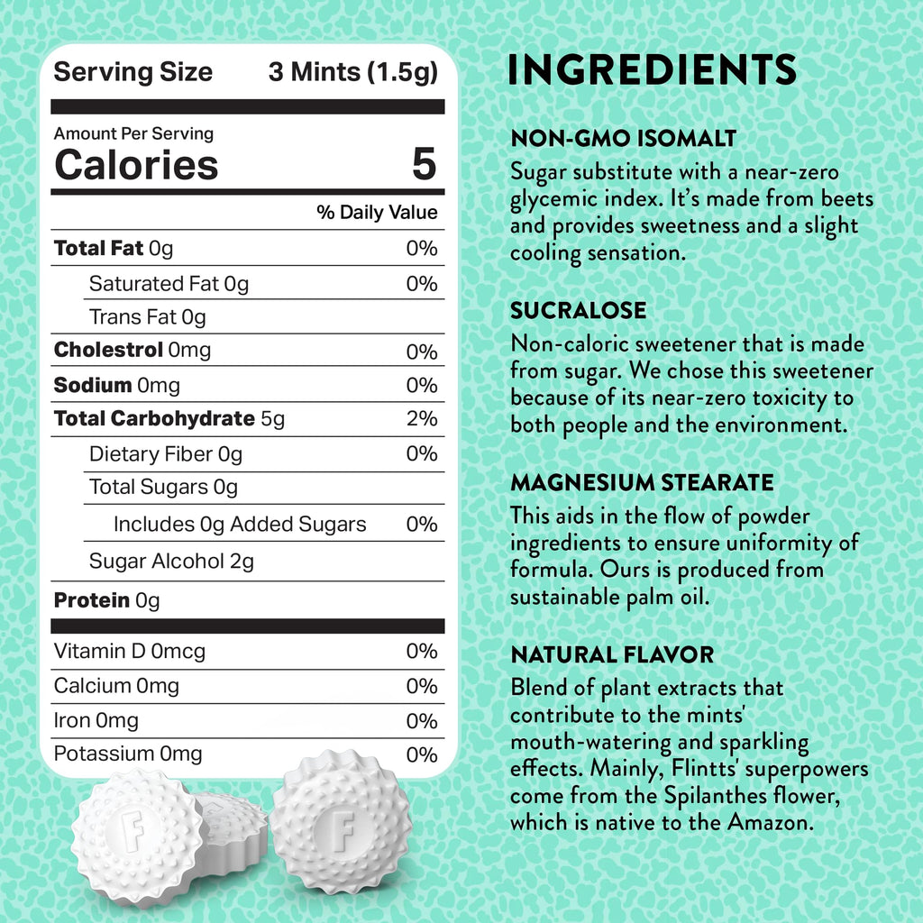 Flintts Mints Full House – Sugar Free Dry Mouth Mints for Fresh Breath | Vegan