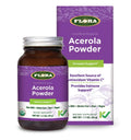 Flora Acerola Powder – Daily Immune Booster with Vitamin C | Gluten Free & Vegan, 1.7 oz Glass Bottle