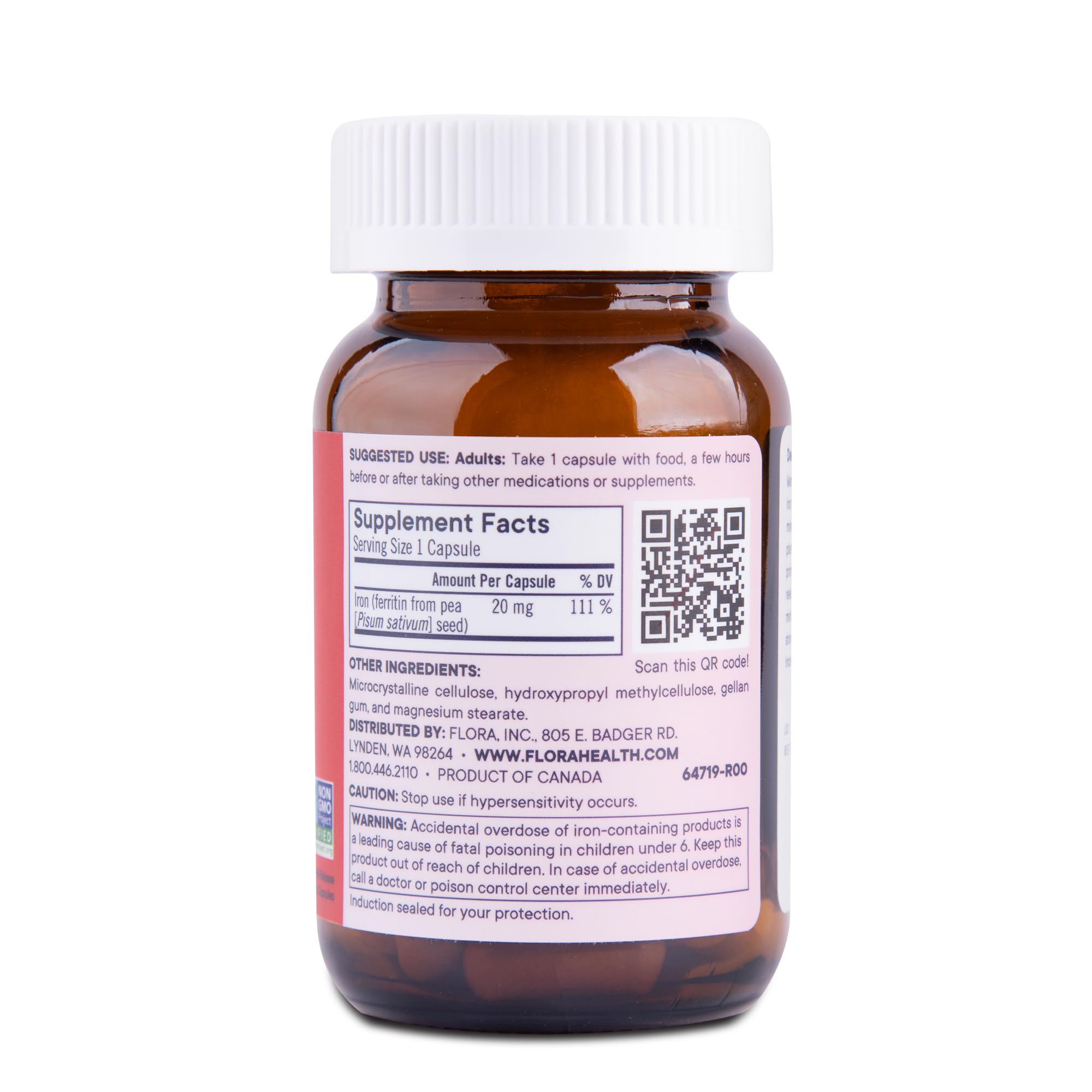 Flora Ferritin+ Delayed-Release Iron – Plant-Based, Vegan, Gluten-Free
