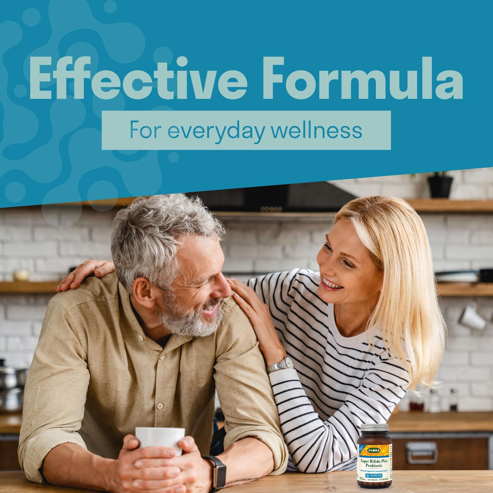 Flora Super Bifido Plus 102 Billion CFU | Raw Probiotics for Digestive Balance - 30 Veg Capsules