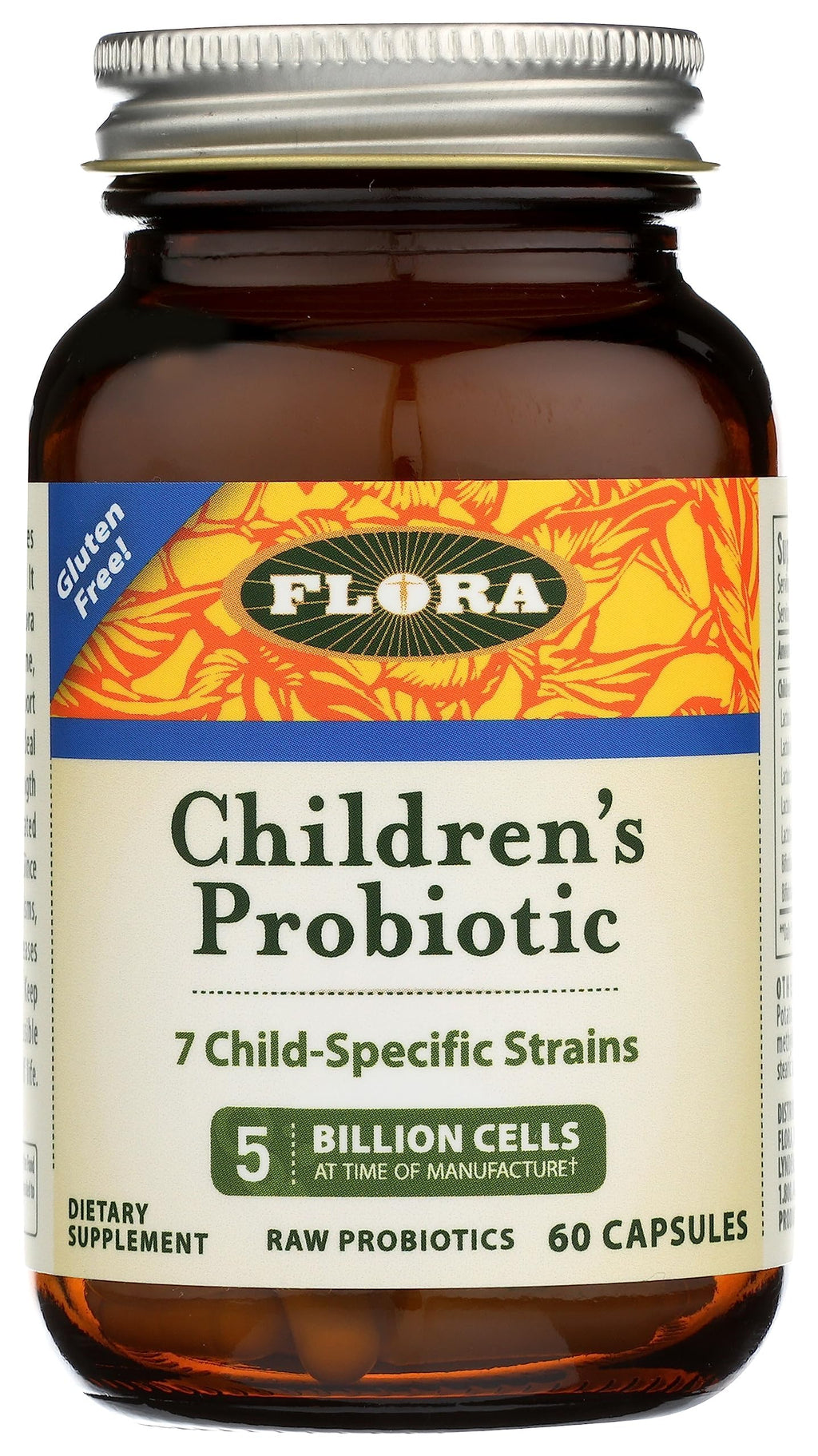 Flora Udo's Choice Children's Probiotic - 7 Strains, 5B CFU, Ages 5-15, 60 Capsules