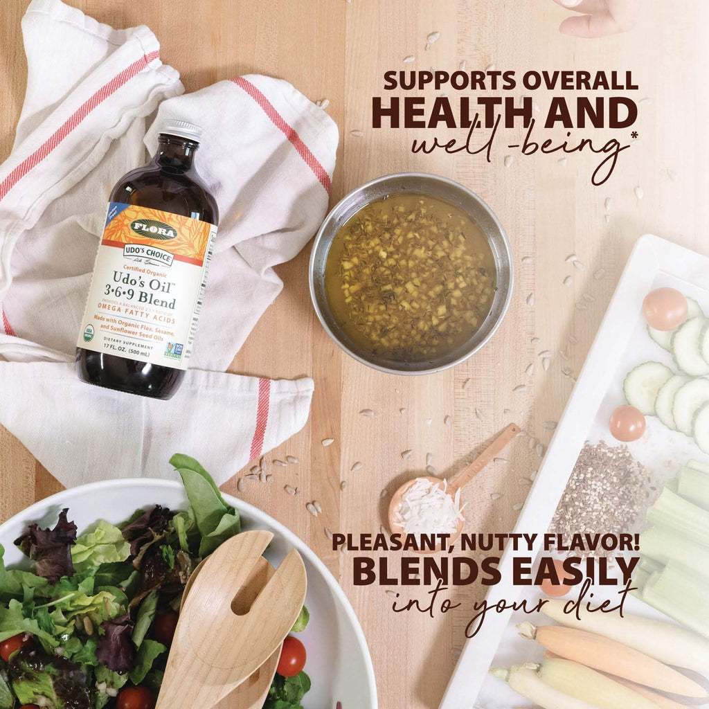 Flora Health UDO’s Oil Omega 3-6-9 32 Oz – Organic Plant-Based, Cold-Pressed, Vegan Oil Blend